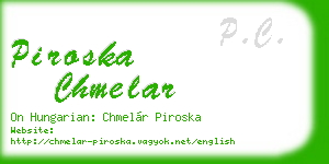 piroska chmelar business card
